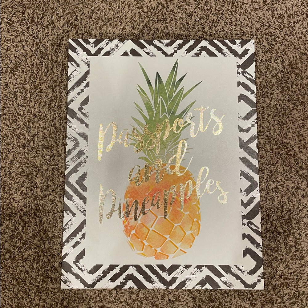 Canvas pineapple wall decor